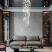 Modern-Spiral-Raindrop-Chandelier-living room | Feyran