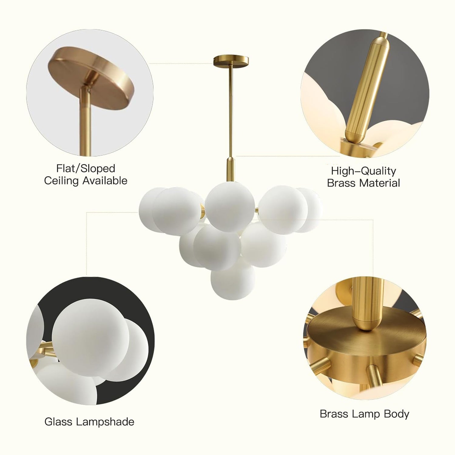 Modern Bubble Cluster Globe Pendant Light - Feyran