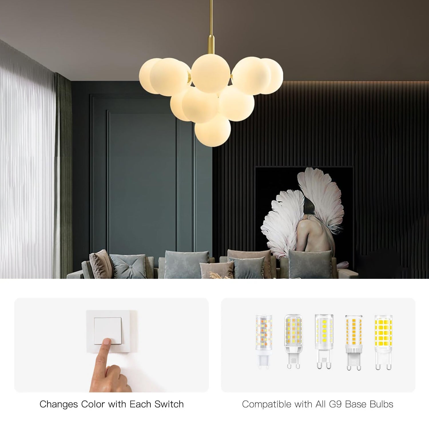 Modern Bubble Cluster Globe Pendant Light - Feyran