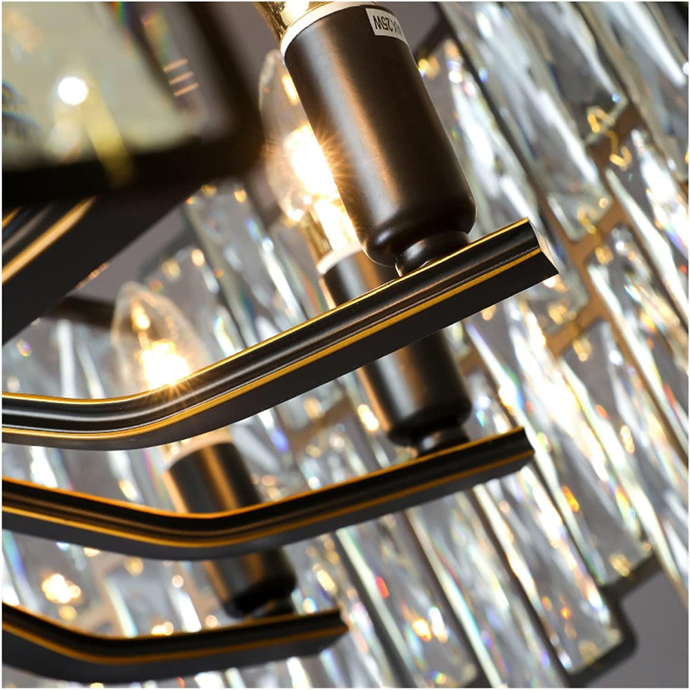 Modern Crystal Prism Drum Pendant Light - Feyran
