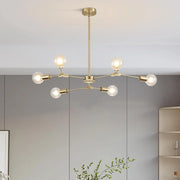 Modern Elegant Brushed Brass Globe Chandelier-—Feyran