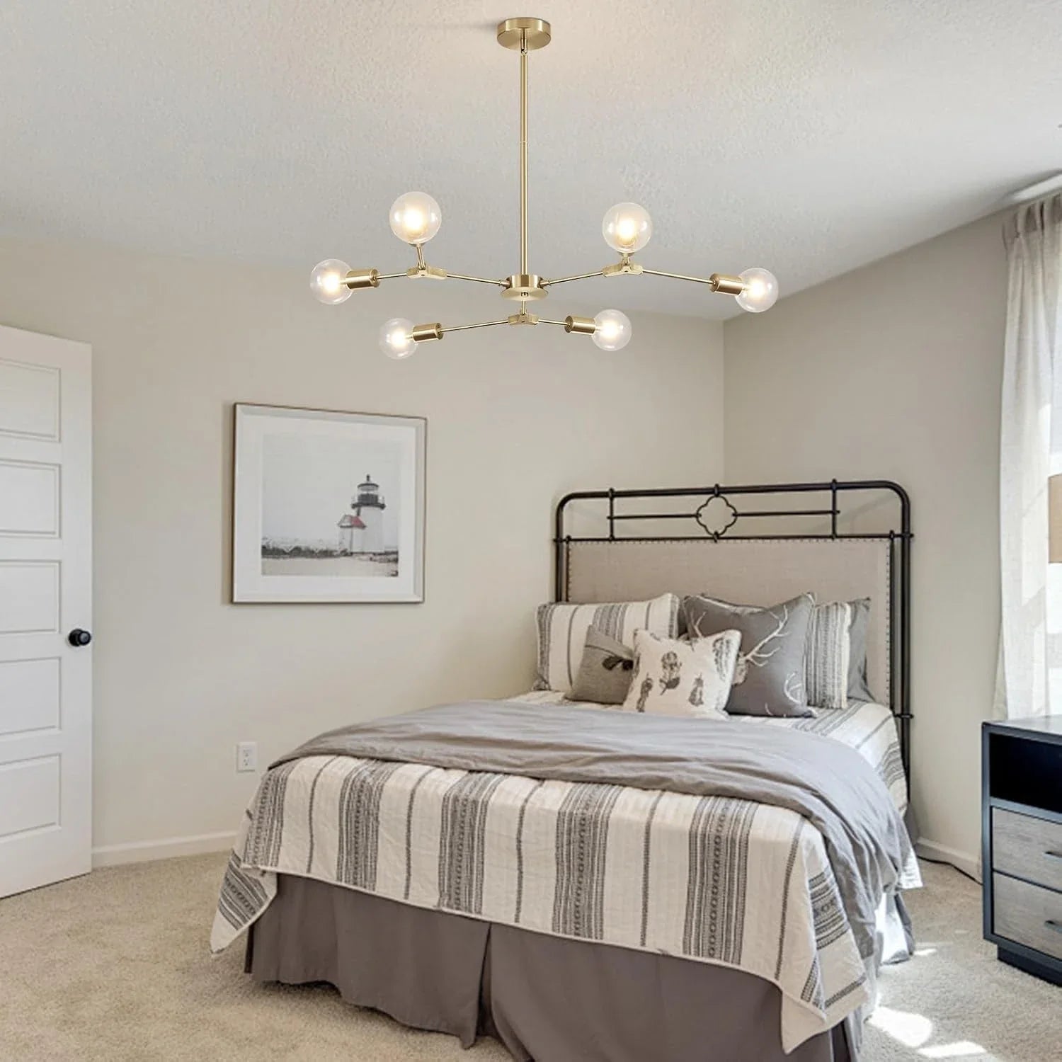 Modern Elegant Brushed Brass Globe Chandelier-—Feyran