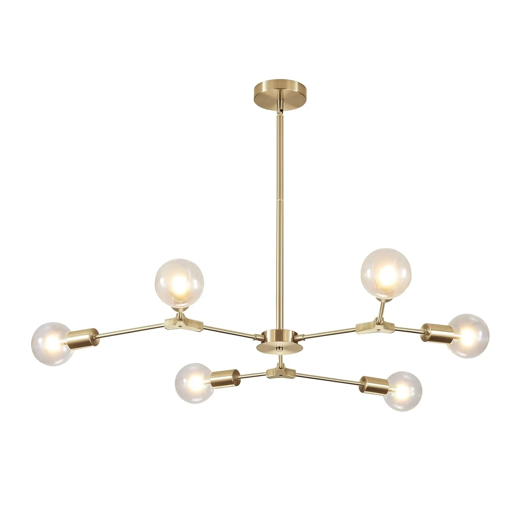 Modern Elegant Brushed Brass Globe Chandelier-—Feyran