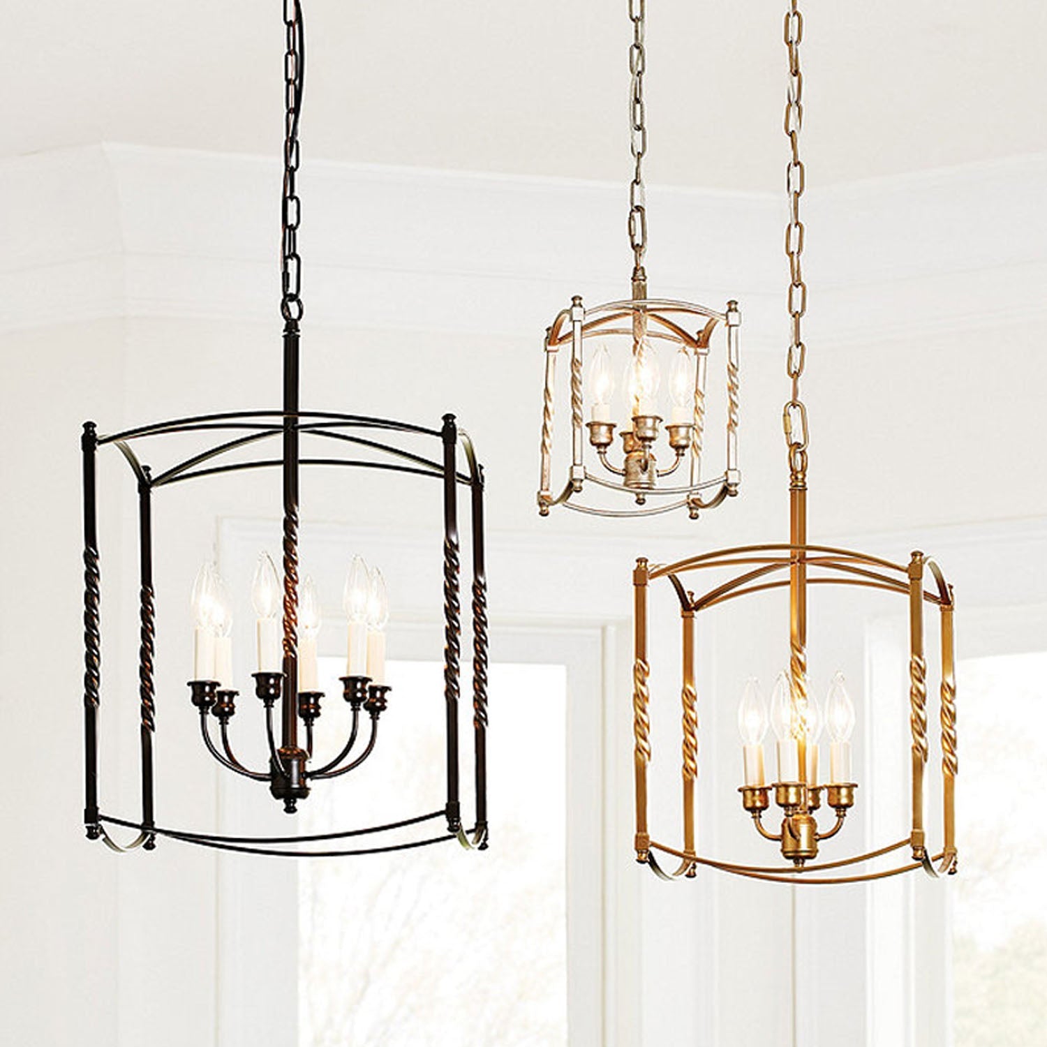 Modern Industry Lantern Geometric Chandelier - Rustic Design | Feyran