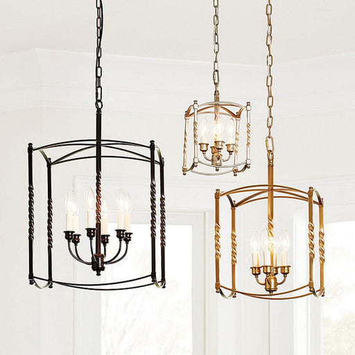 Modern Industry Lantern Geometric Chandelier - Rustic Design | Feyran