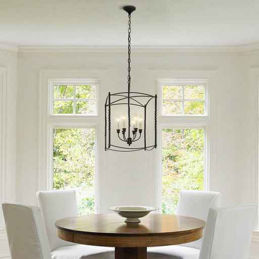 Modern Industry Lantern Geometric Chandelier - Dining Room - Rustic Design | Feyran