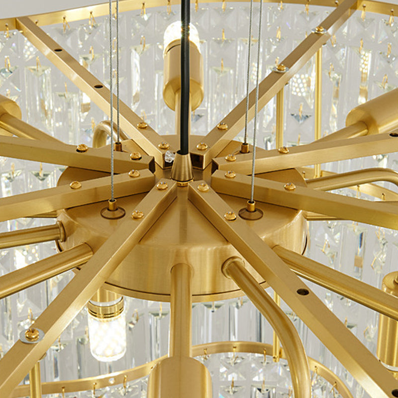Modern Luxury Gold Crystal Chandelier - Detail | Feyran