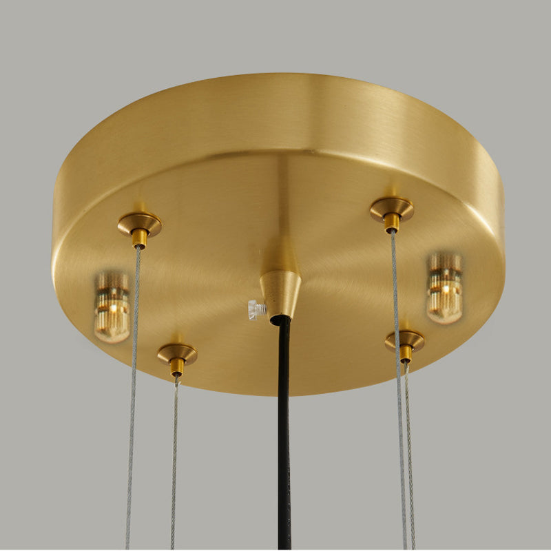 Modern Luxury Gold Crystal Chandelier - Canopy Detail | Feyran