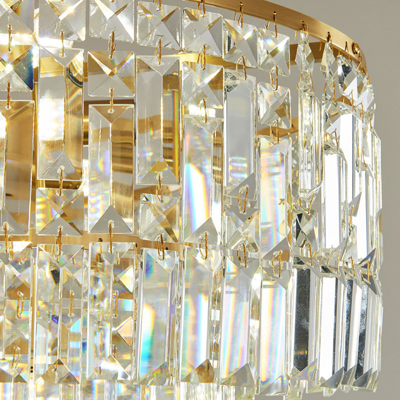 Modern Luxury Gold Crystal Chandelier - Crystal Detail | Feyran