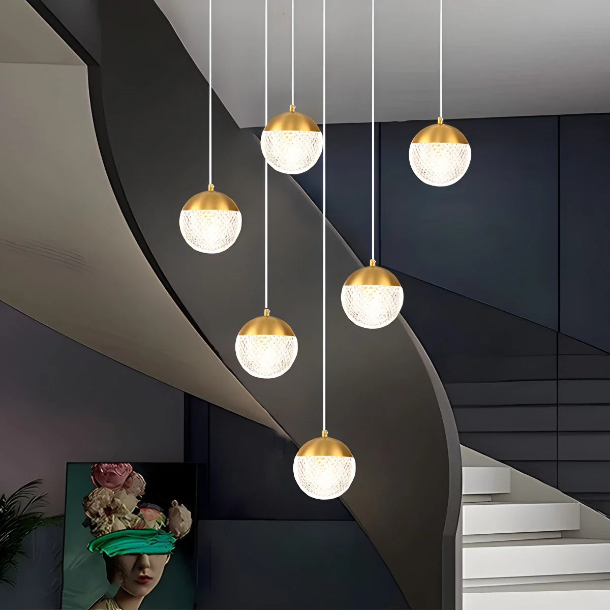 Feyran Modern Art Deco Multi Pendant Light