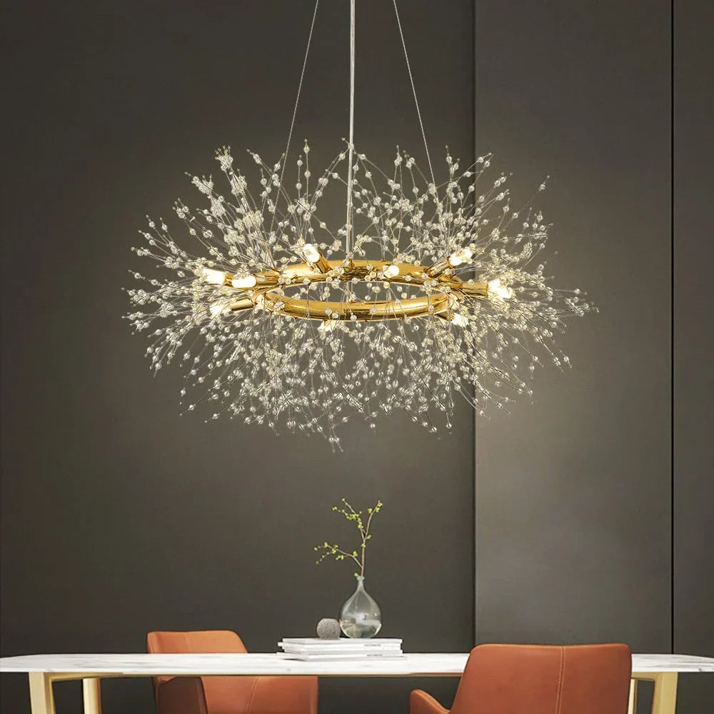 Modern Crystal Firework Sputnik Chandelier Pendant Ceiling Light-Feyran Light