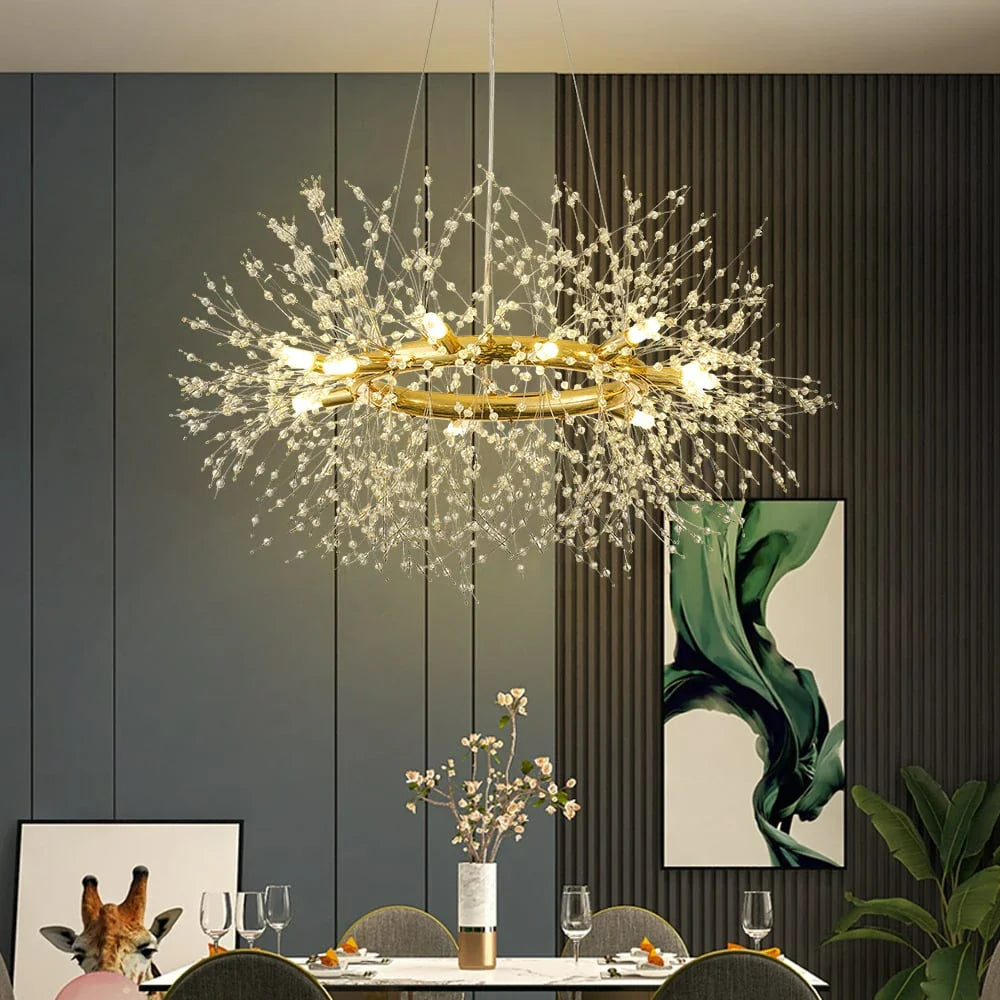 Modern Crystal Firework Sputnik Chandelier Pendant Ceiling Light-Feyran Light