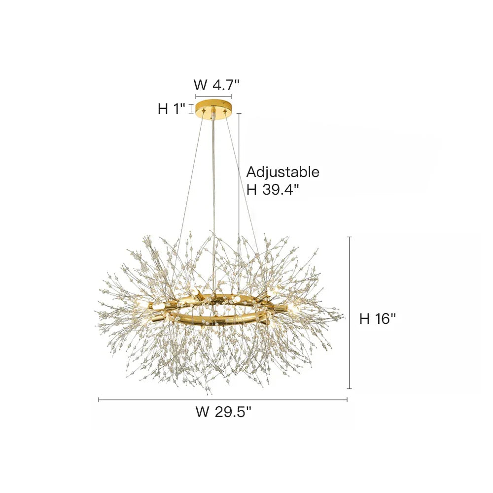 Modern Crystal Firework Sputnik Chandelier Pendant Ceiling Light size-Feyran Light