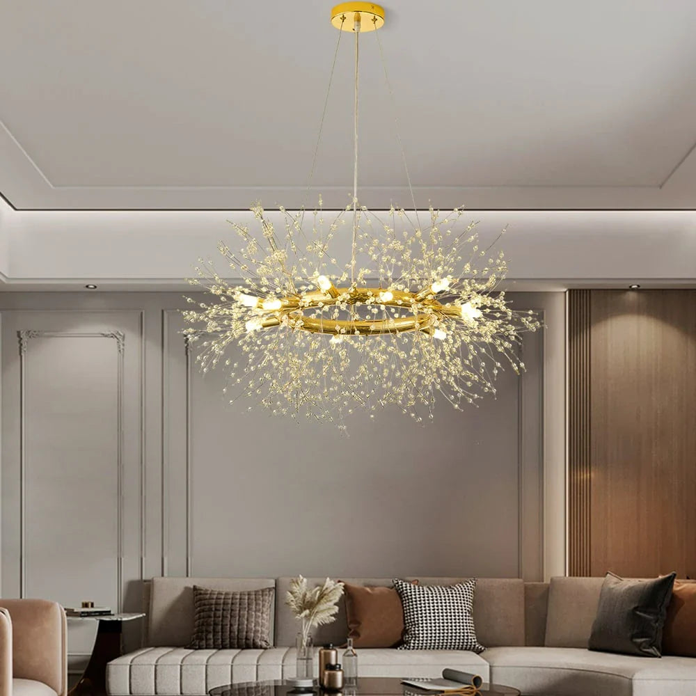 Modern Crystal Firework Sputnik Chandelier Pendant Ceiling Light-Feyran Light