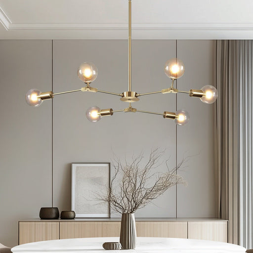 Modern Elegant Brushed Brass Globe Chandelier ch363 20250704 Feyran
