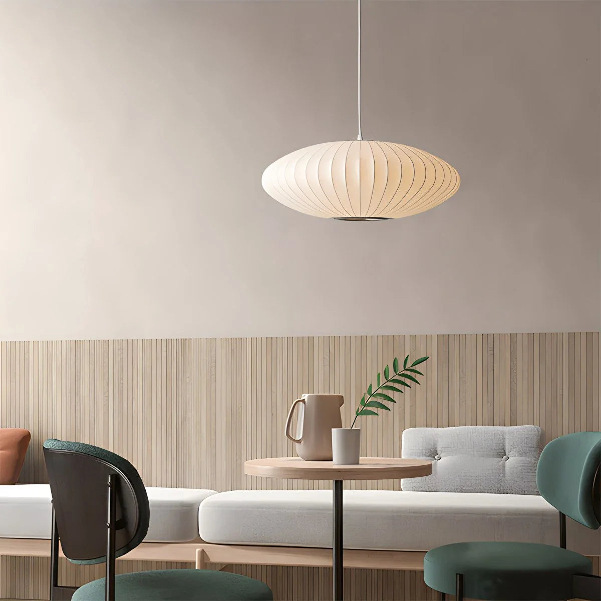 Feyran Vintage LED Silk Lantern Pendant Light