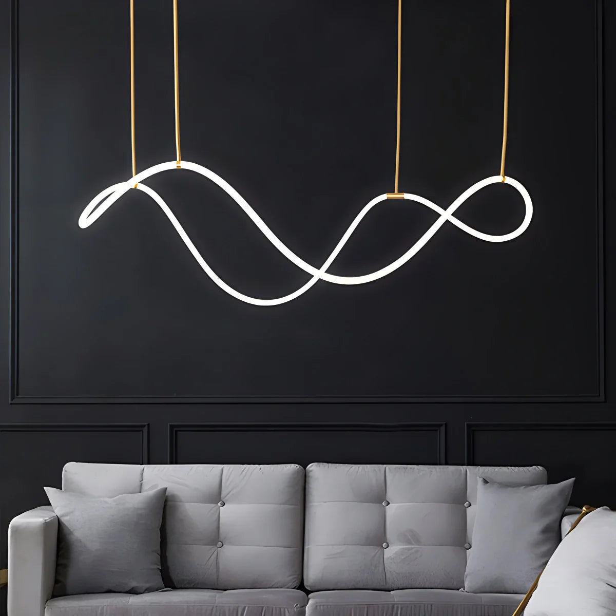 Feyran Modern Long Hose Led Pendant Light for Dining Room