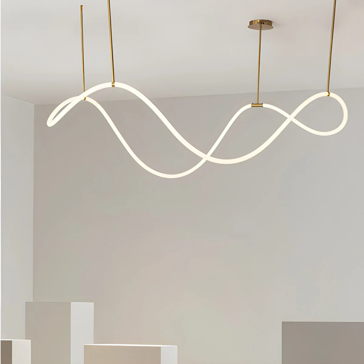 Feyran Modern Long Hose Led Pendant Light for Dining Room