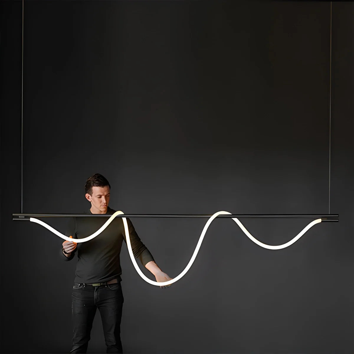 Feyran Modern Long Hose Led Pendant Light for Dining Room