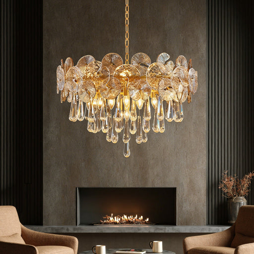 Modern Luxury Gold Glass Chandelier for Living Room Feyran