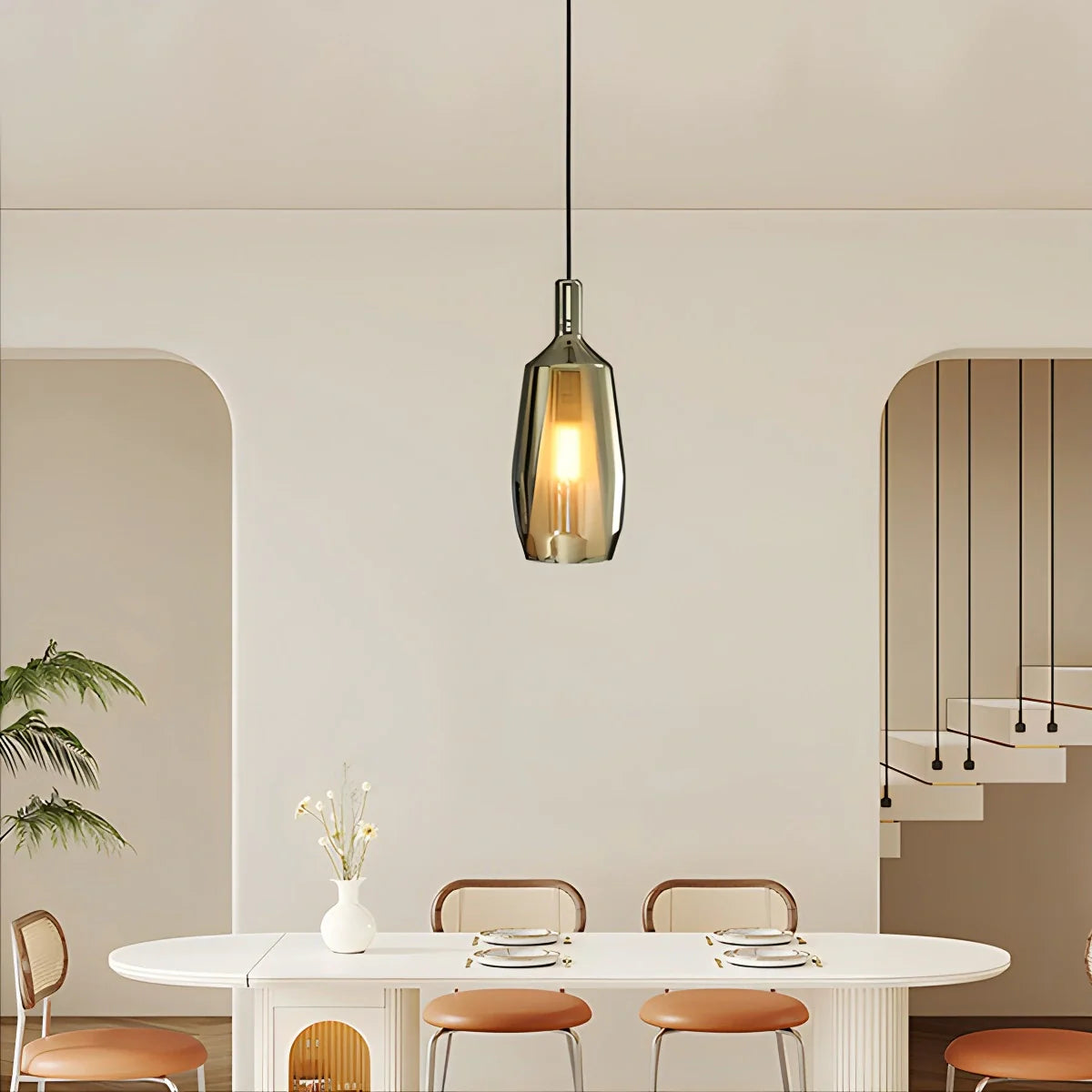 Feyran Modern Minimalist LED Glass Pendant Light for Kitchen