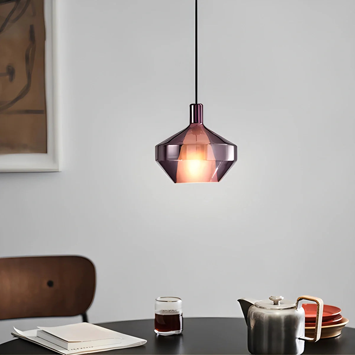 Feyran Modern Minimalist LED Glass Pendant Light for Kitchen