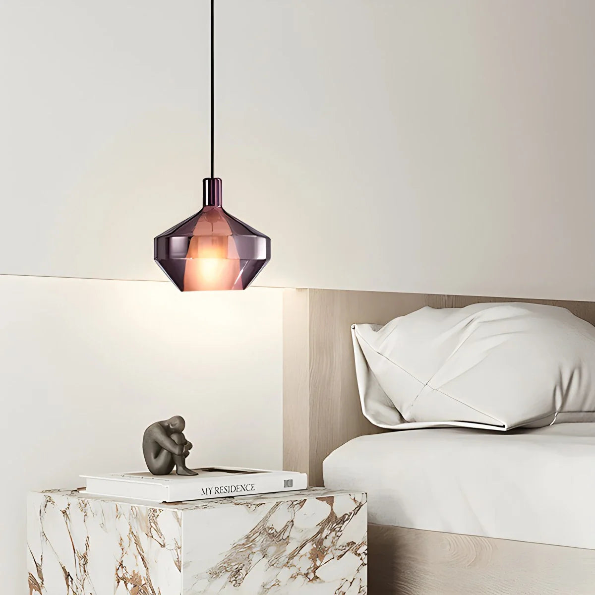 Feyran Modern Minimalist LED Glass Pendant Light for Kitchen