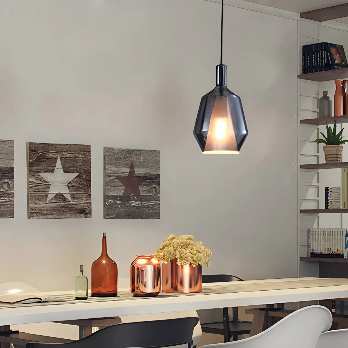 Feyran Modern Minimalist LED Glass Pendant Light for Kitchen