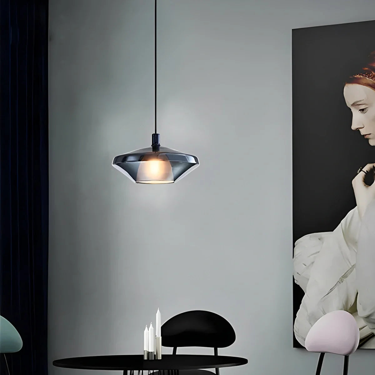 Feyran Modern Minimalist LED Glass Pendant Light for Kitchen