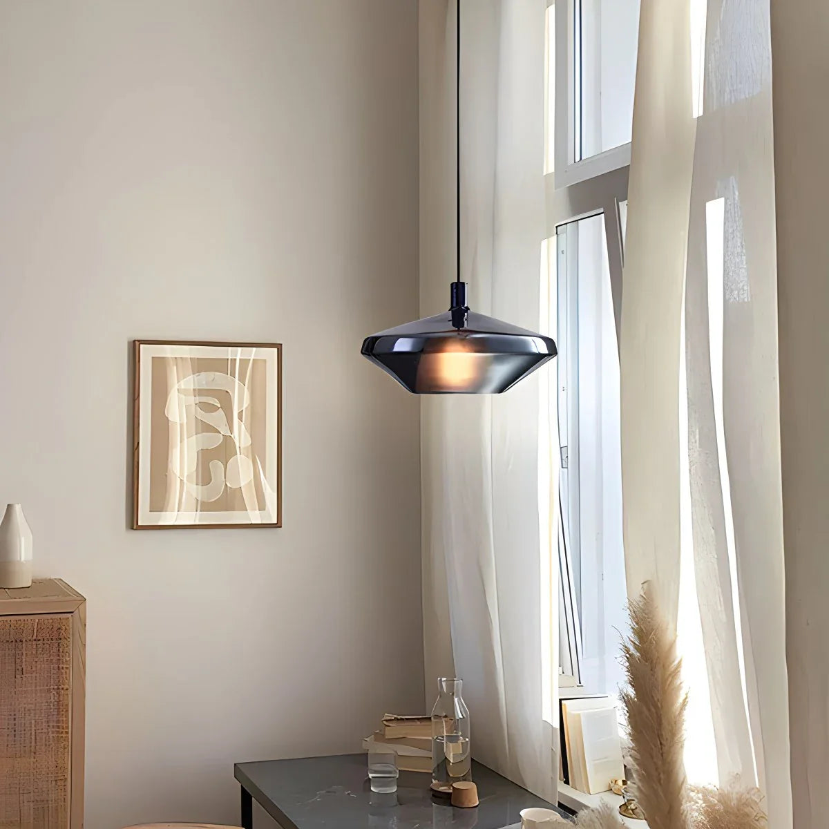 Feyran Modern Minimalist LED Glass Pendant Light for Kitchen