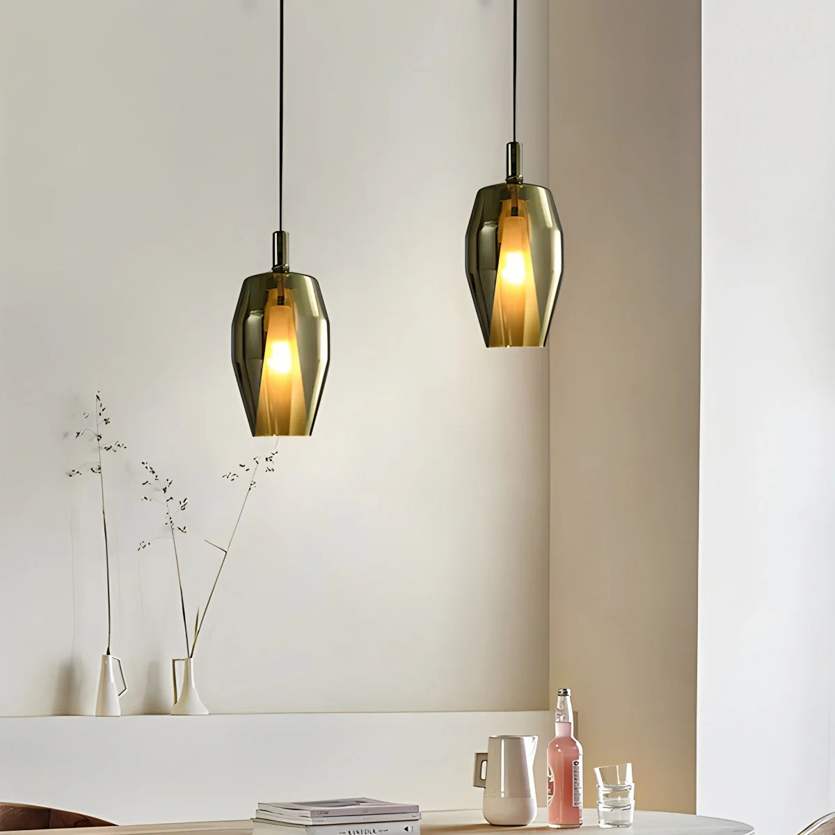 Feyran Modern Minimalist LED Glass Pendant Light for Kitchen