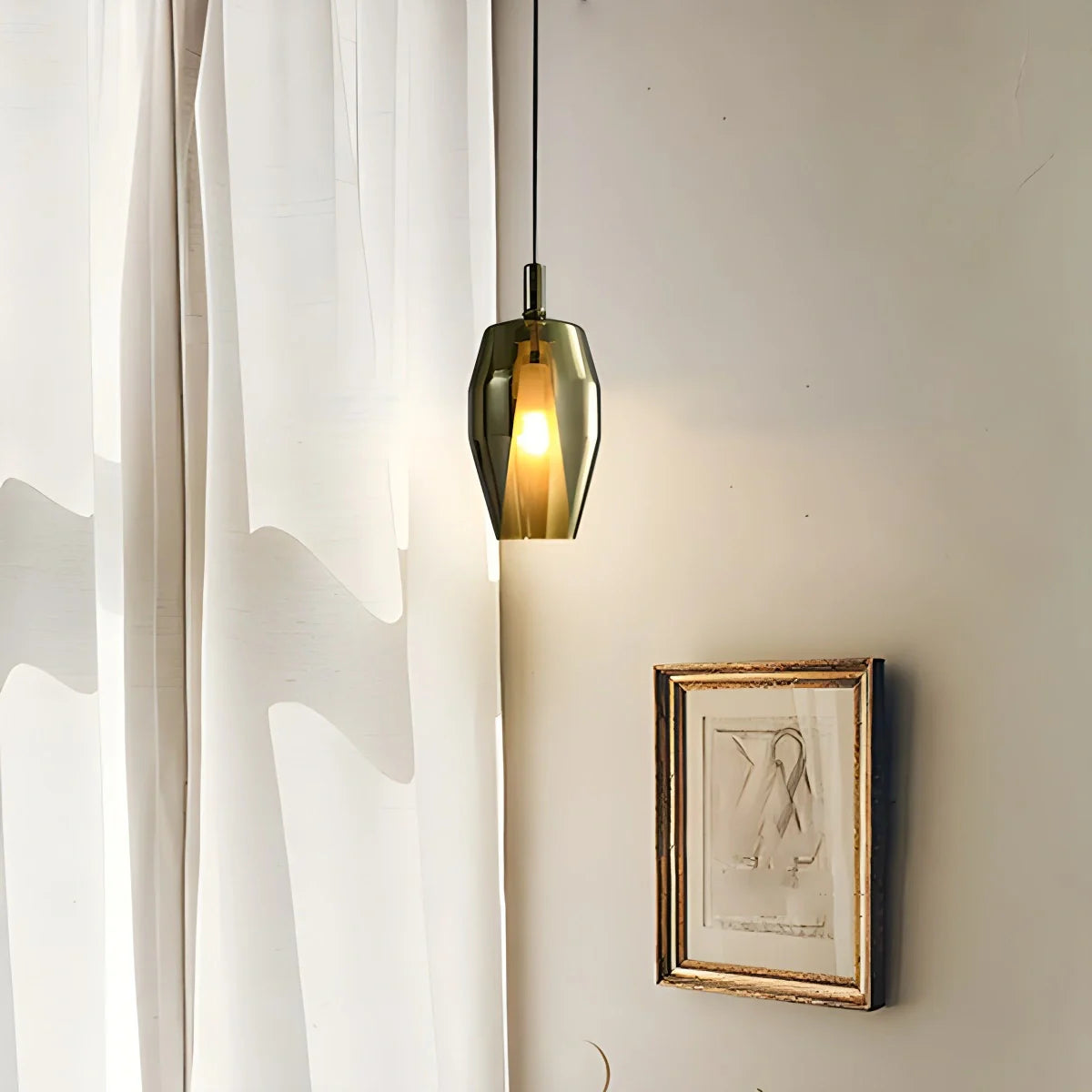 Feyran Modern Minimalist LED Glass Pendant Light for Kitchen