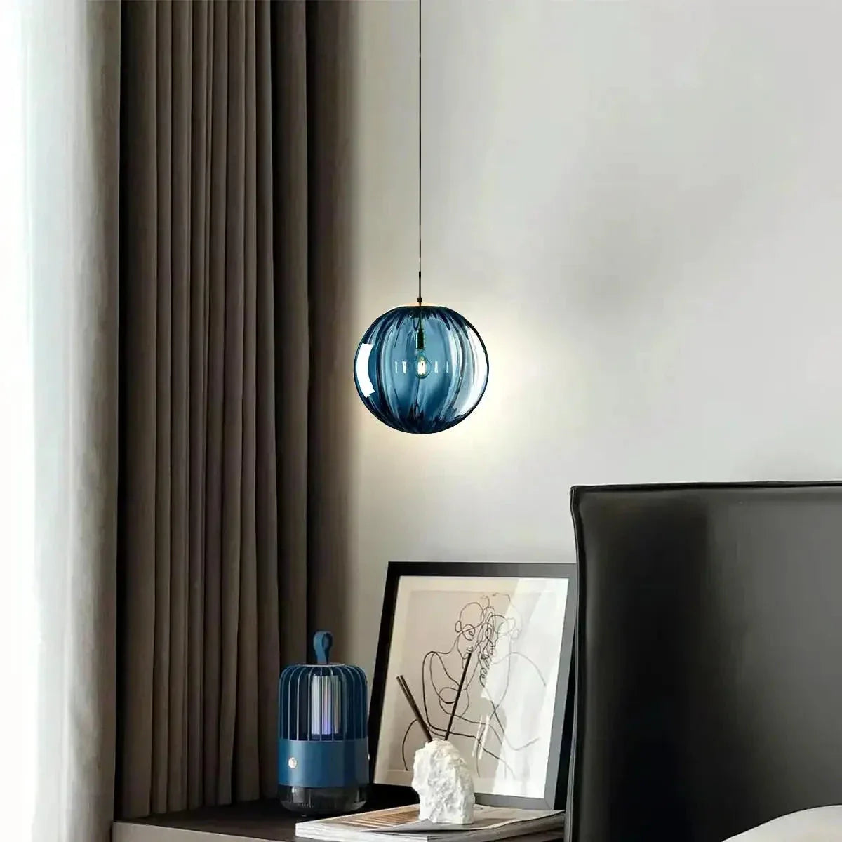 Feyran Modern Nordic Water Pattern Glass Ball Pendant Light