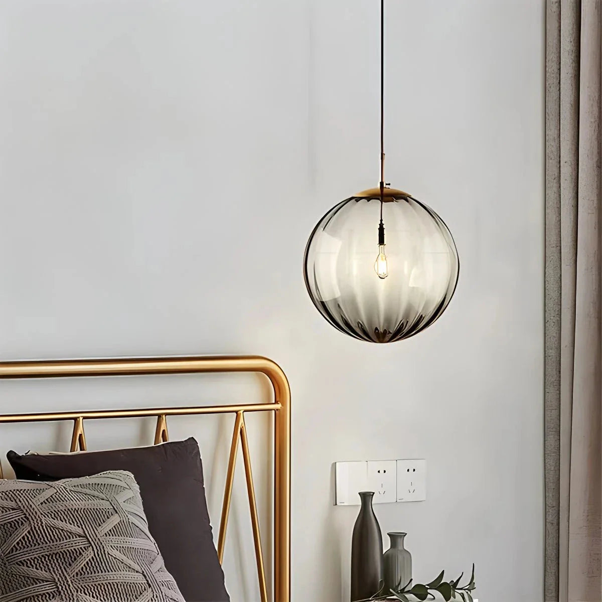 Feyran Modern Nordic Water Pattern Glass Ball Pendant Light