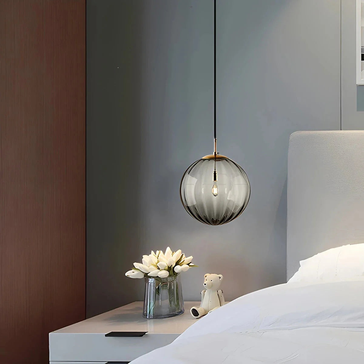 Feyran Modern Nordic Water Pattern Glass Ball Pendant Light