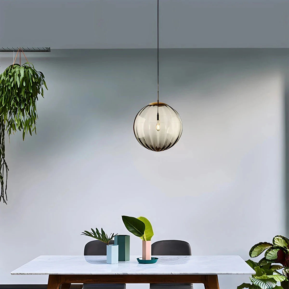Feyran Modern Nordic Water Pattern Glass Ball Pendant Light