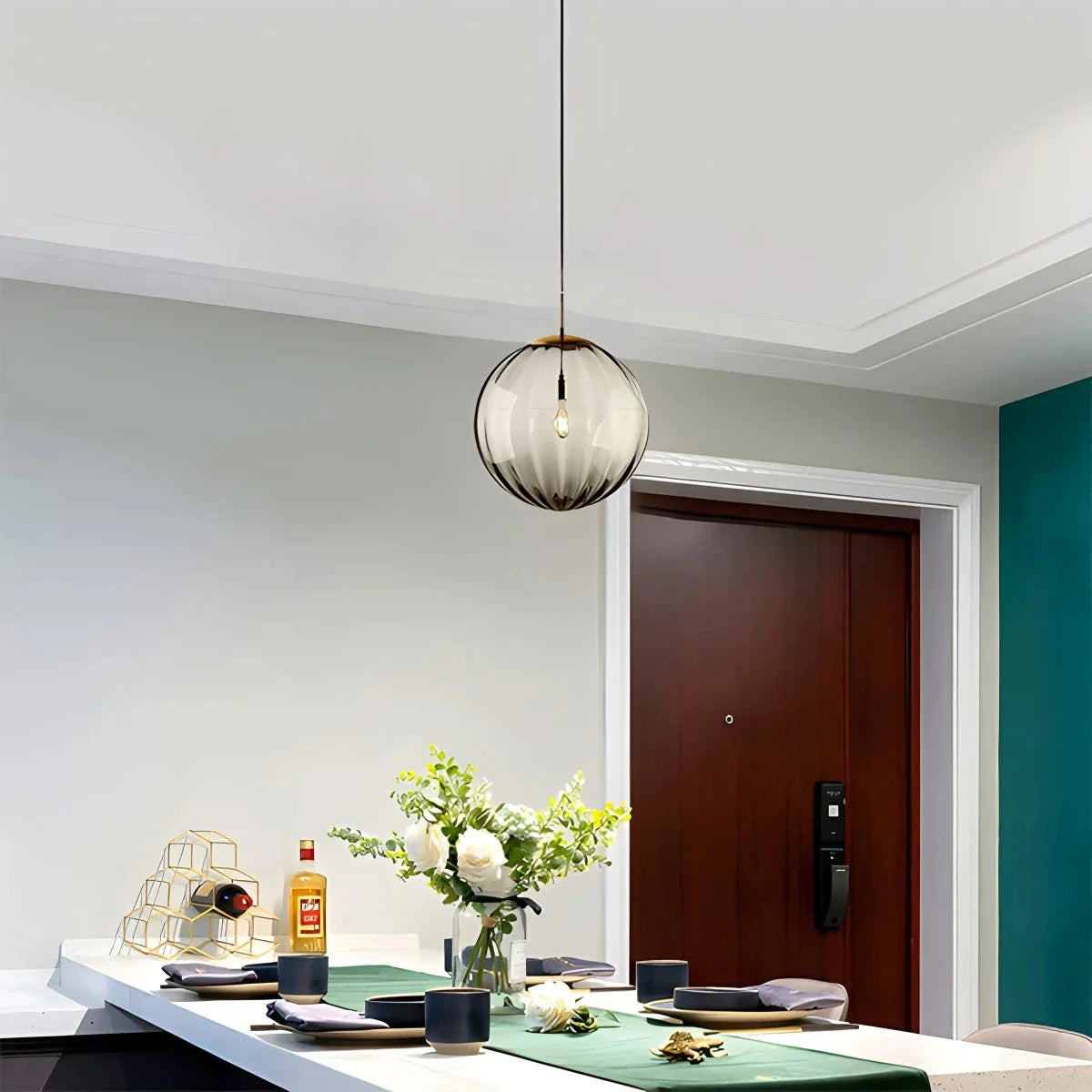 Feyran Modern Nordic Water Pattern Glass Ball Pendant Light