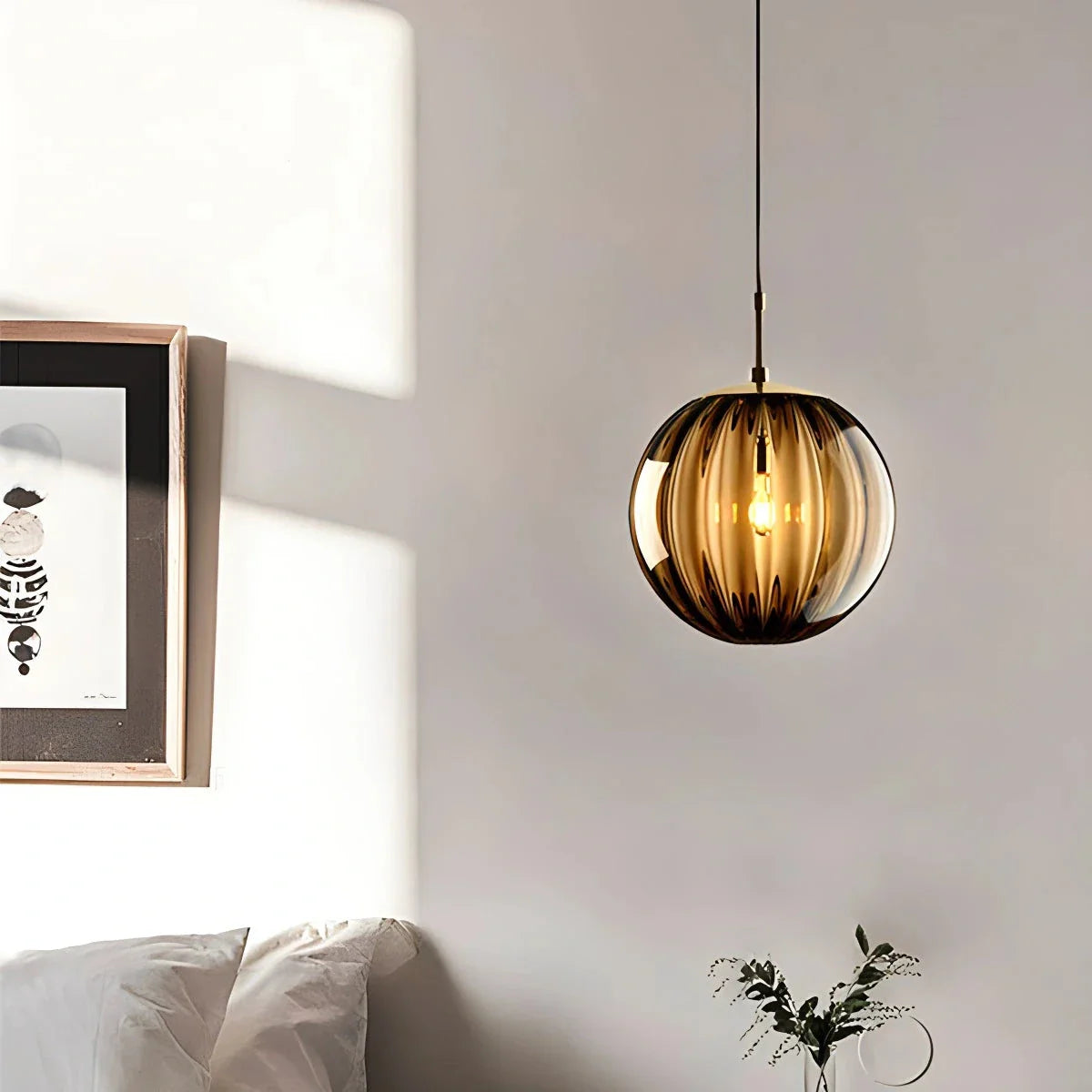 Feyran Modern Nordic Water Pattern Glass Ball Pendant Light