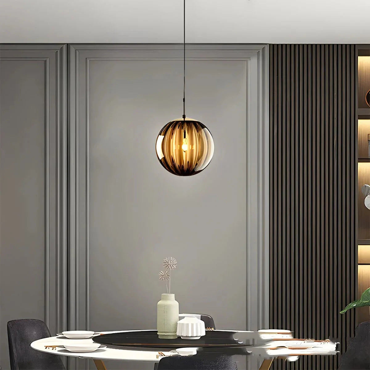 Feyran Modern Nordic Water Pattern Glass Ball Pendant Light
