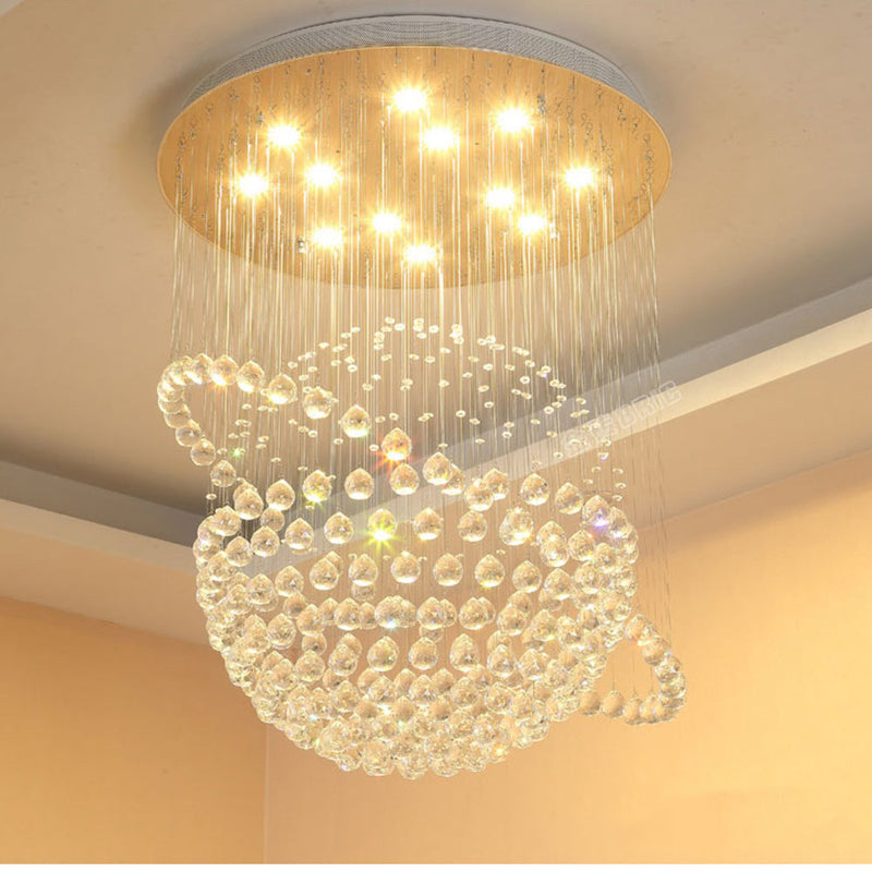 Modern Star Sphere Rain Drop Chandelier with Orbit