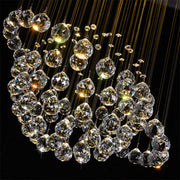 Modern Star Sphere Rain Drop Chandelier With Orbit - details