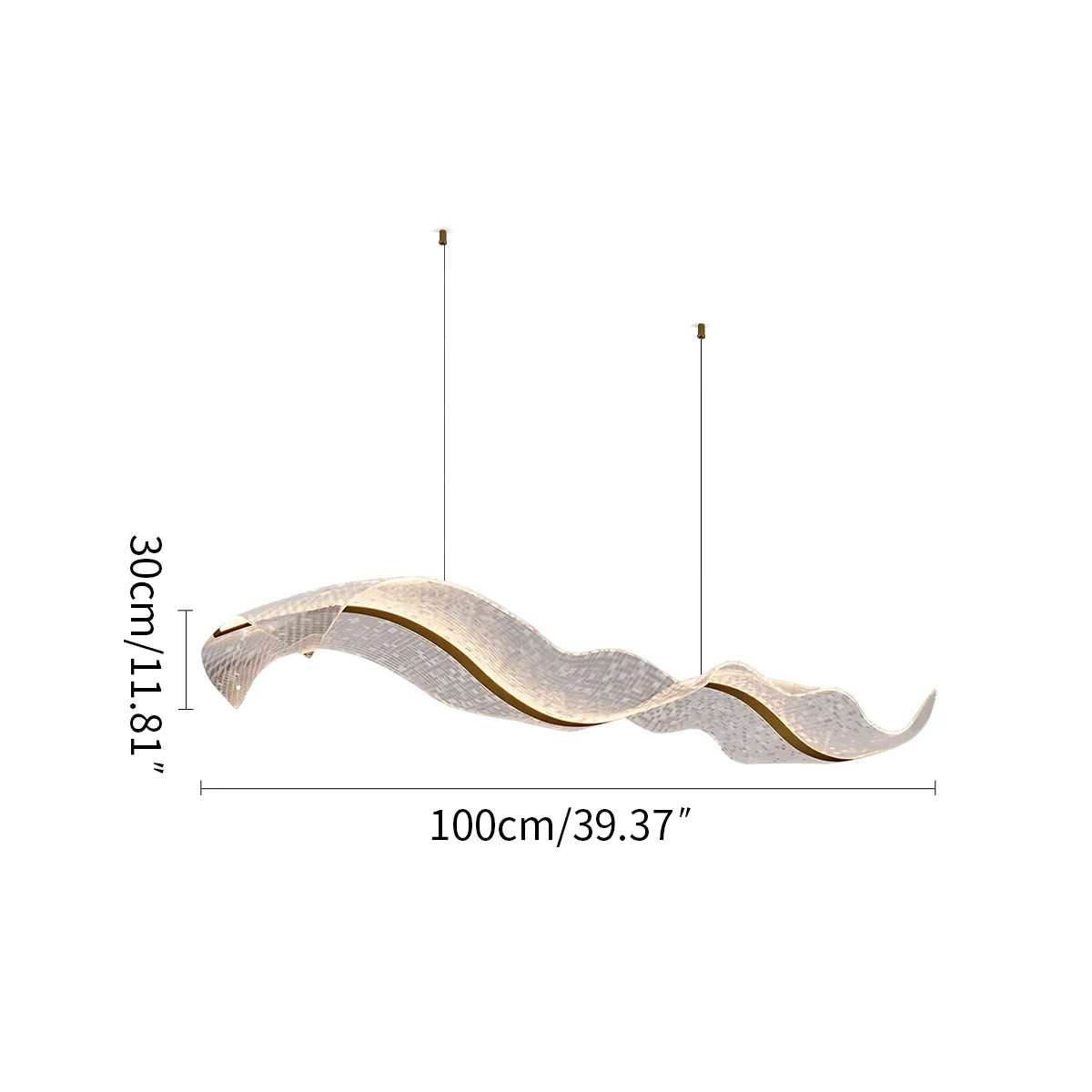 Feyran Modern LED Wave Acrylic Chandelier