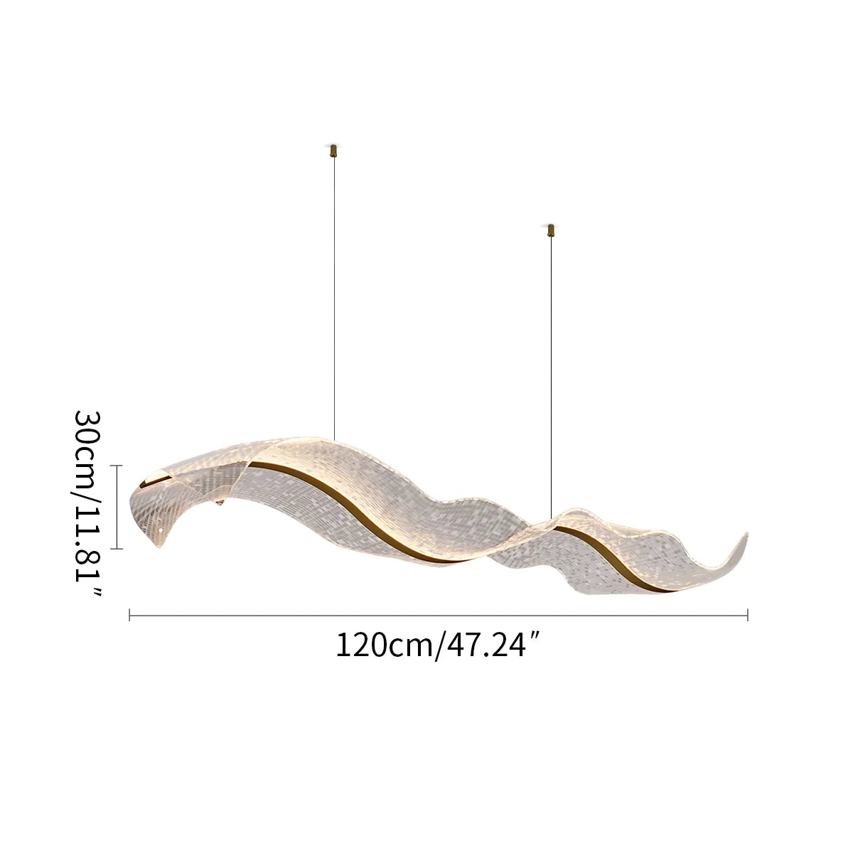 Feyran Modern LED Wave Acrylic Chandelier