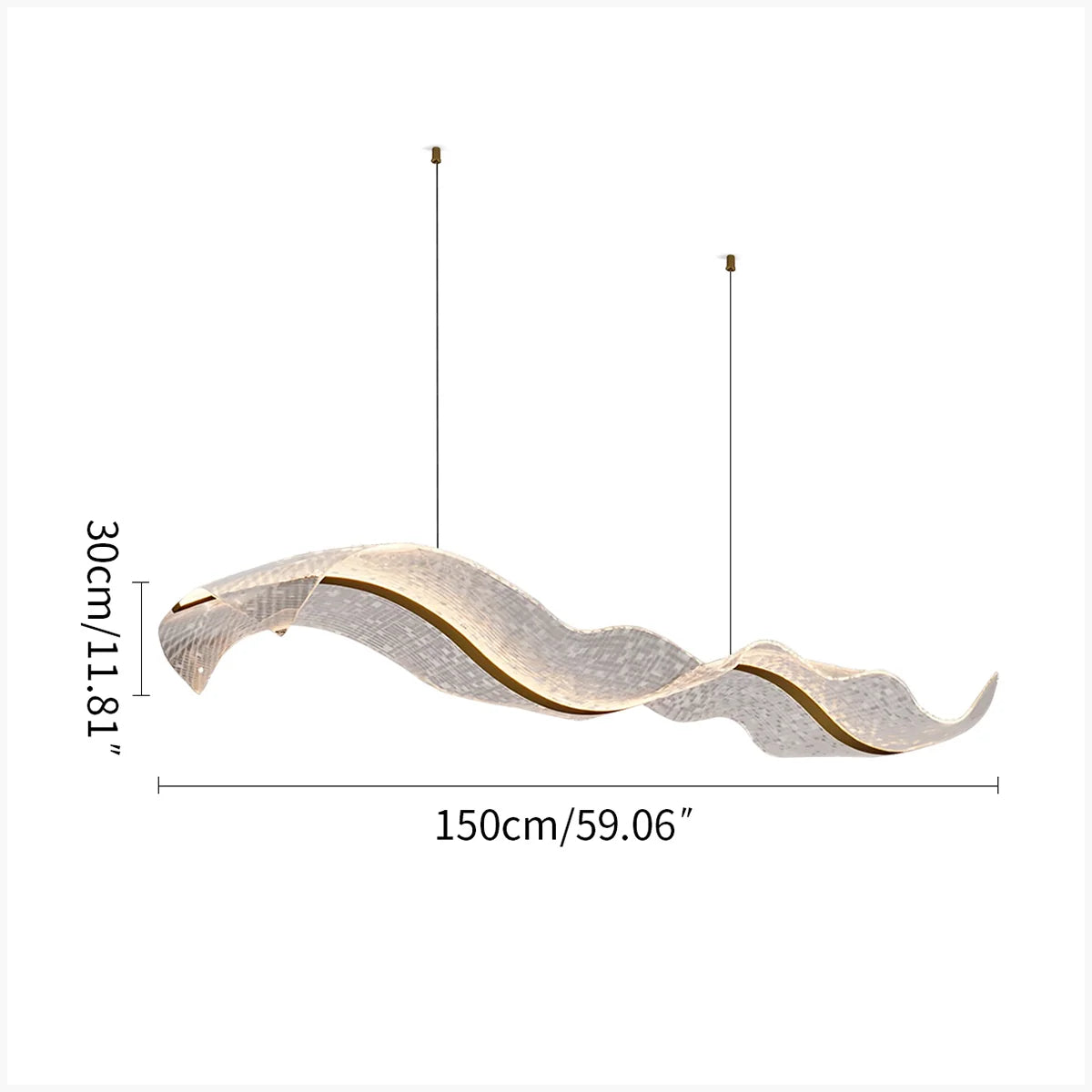 Feyran Modern LED Wave Acrylic Chandelier