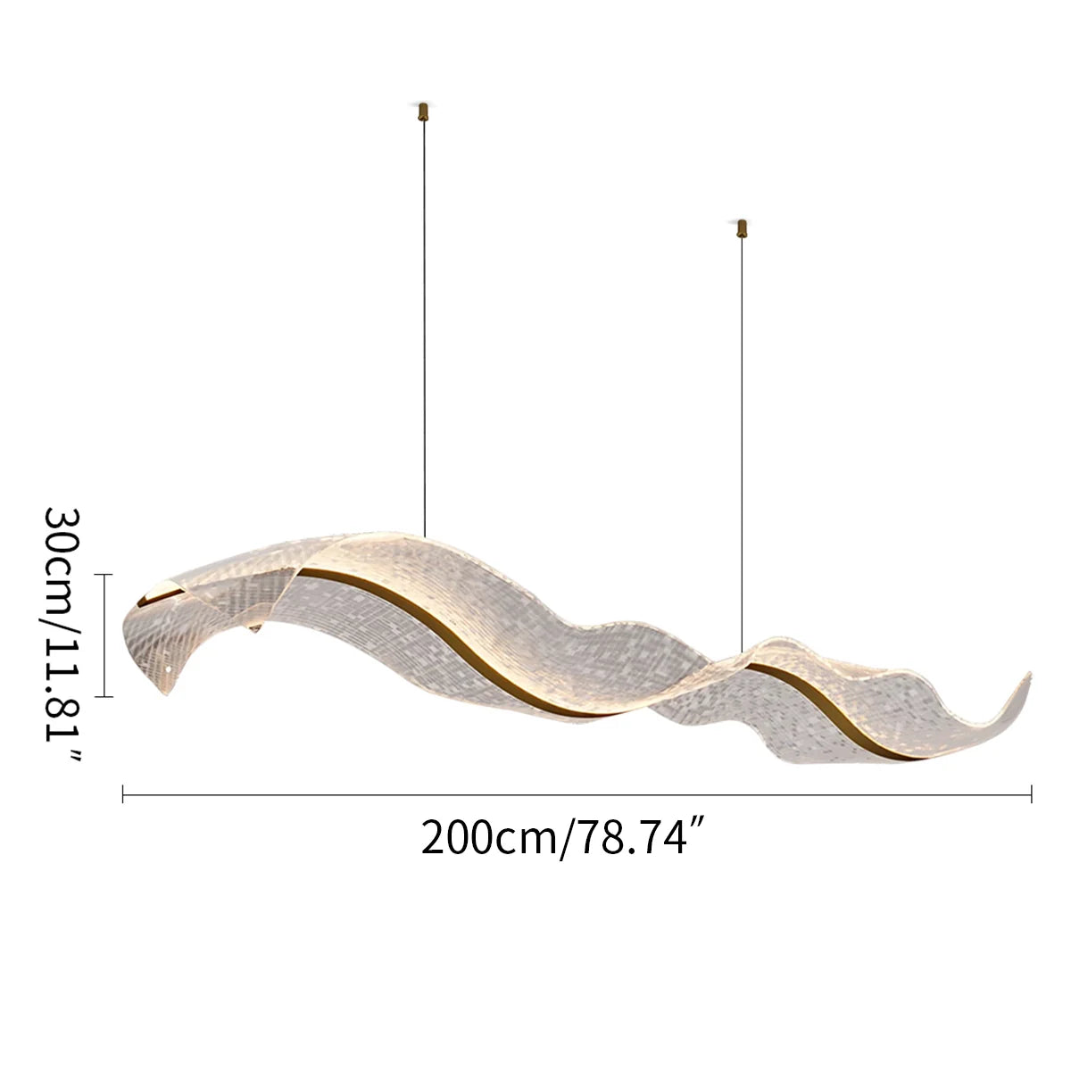 Feyran Modern LED Wave Acrylic Chandelier