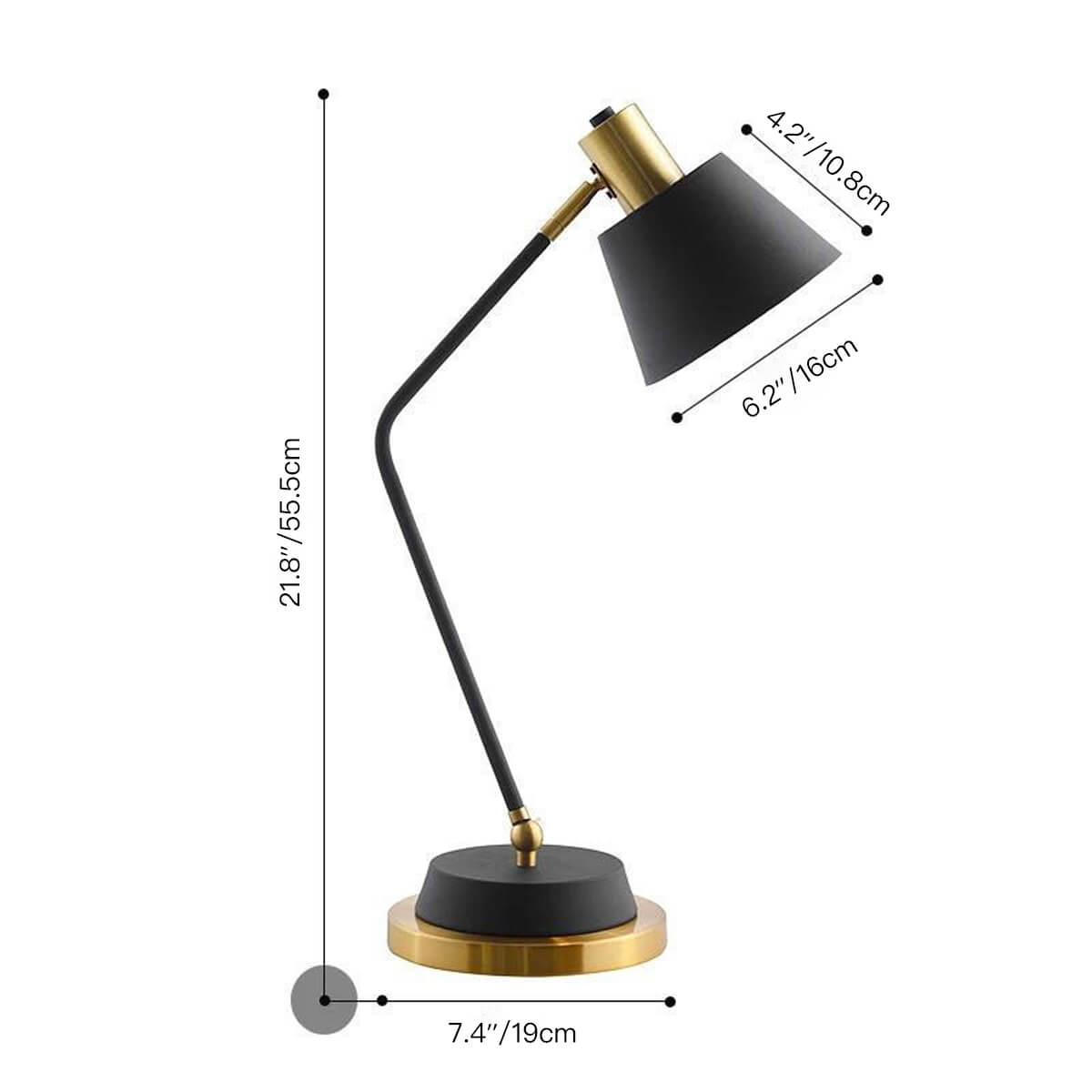 Nordic-modern-desk-lamp-hotel-bedroom-dimensions black | Feyran
