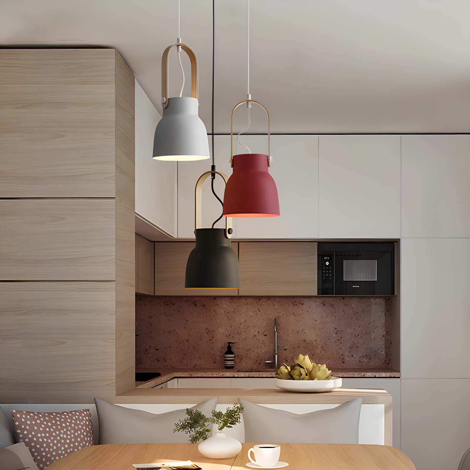 Feyran Nordic Macaron Pendant Light for Dining Room Kitchen
