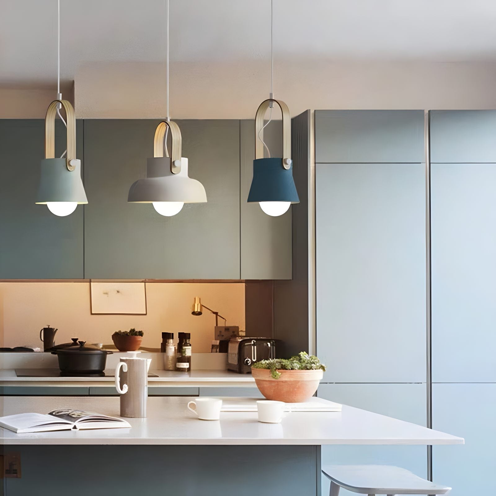 Feyran Nordic Macaron Pendant Light for Dining Room Kitchen