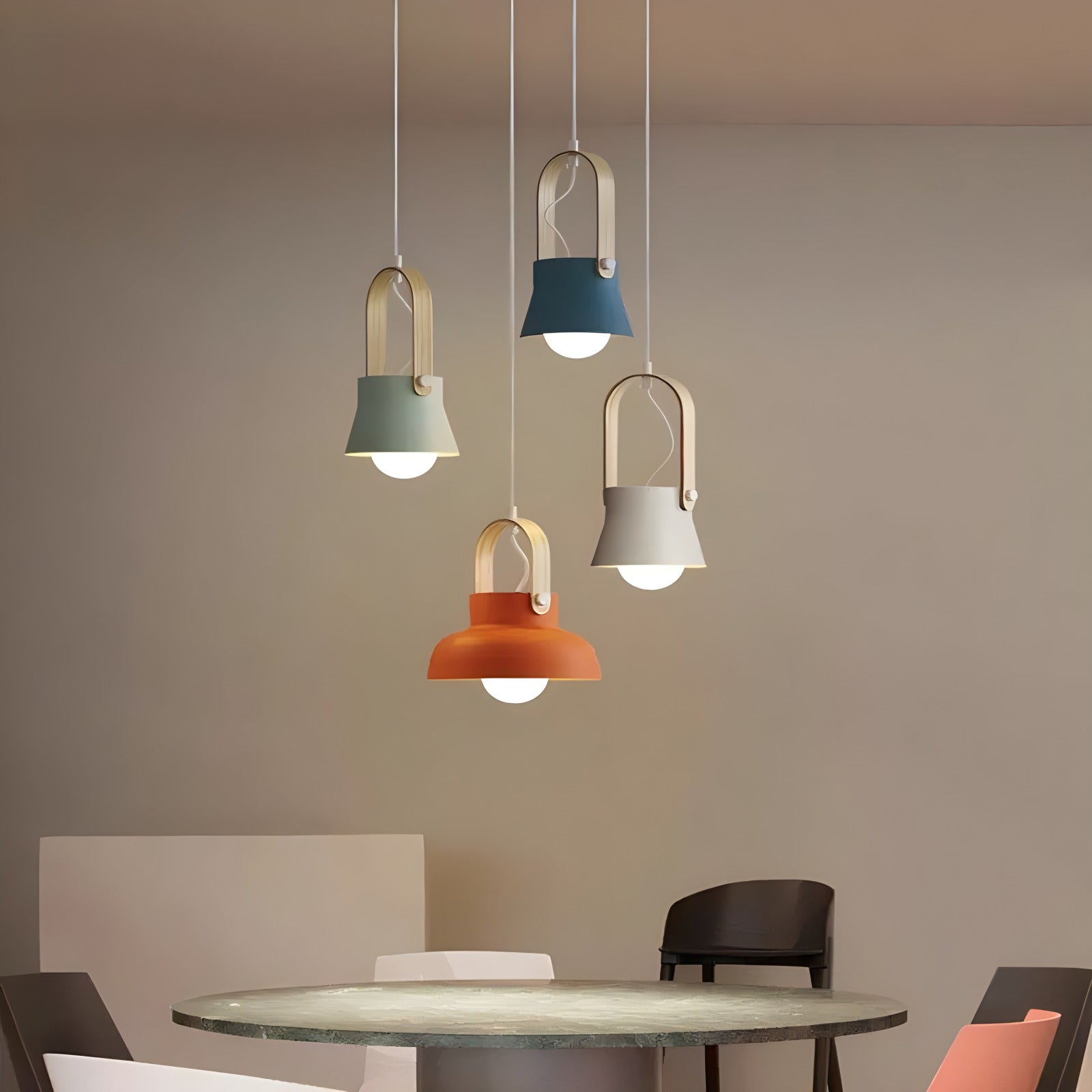 Feyran Nordic Macaron Pendant Light for Dining Room Kitchen
