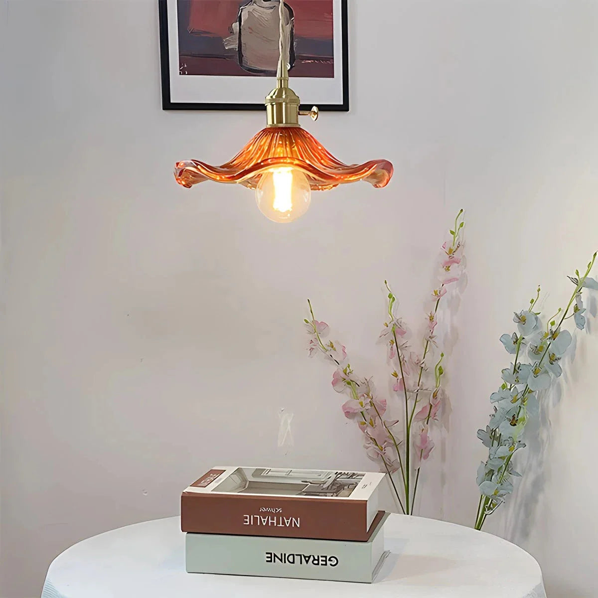 Feyran Nordic Japanese Glass Chandelier for Living Room